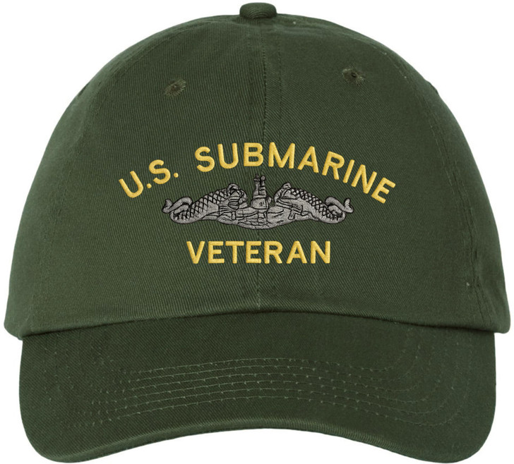U.S. Submarine Veteran Embroidered Dad Hat | USA Military Navy patriotic Veteran Adjustable baseball Cap