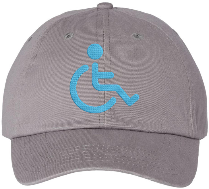Handicapped Embroidered Dad Hat | Wheelchair Accessibility Disabled Handicap Awareness Baseball Cap for Adults