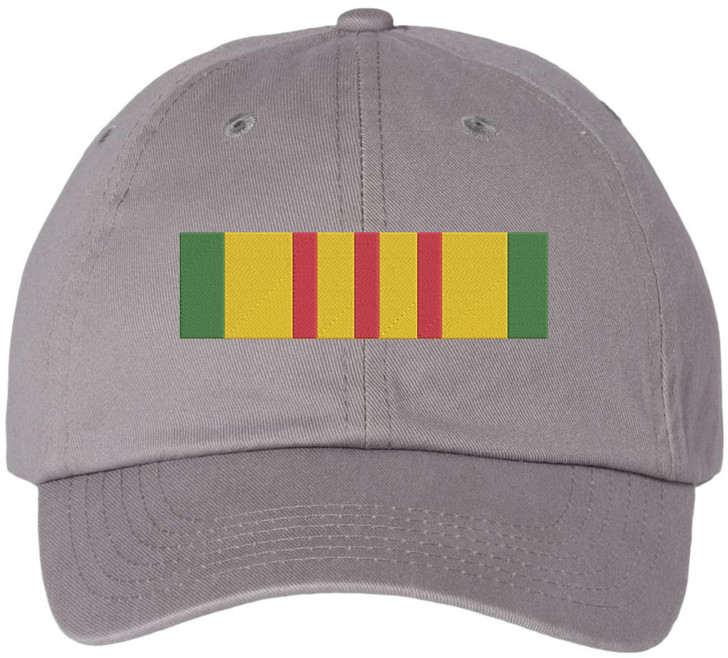 Vietnam Service Ribbon Embroidery Dad Hat | USA Military Army Patriotic 100% Cotton Baseball Cap