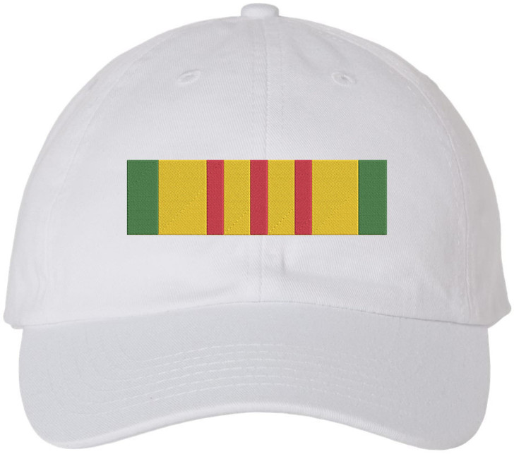 Vietnam Service Ribbon Embroidery Dad Hat | USA Military Army Patriotic 100% Cotton Baseball Cap