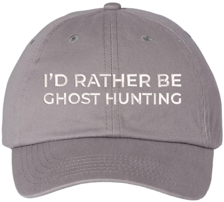 I’d Rather Be Ghost Hunting Embroidered Dad Hat | Funny Sarcastic 100% Cotton Adjustable Baseball Cap