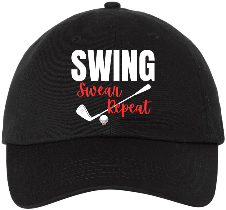 Golf Embroidered Baseball Cap | Funny Sports 100% Cotton Adjustable Dad Hat for Men & Women