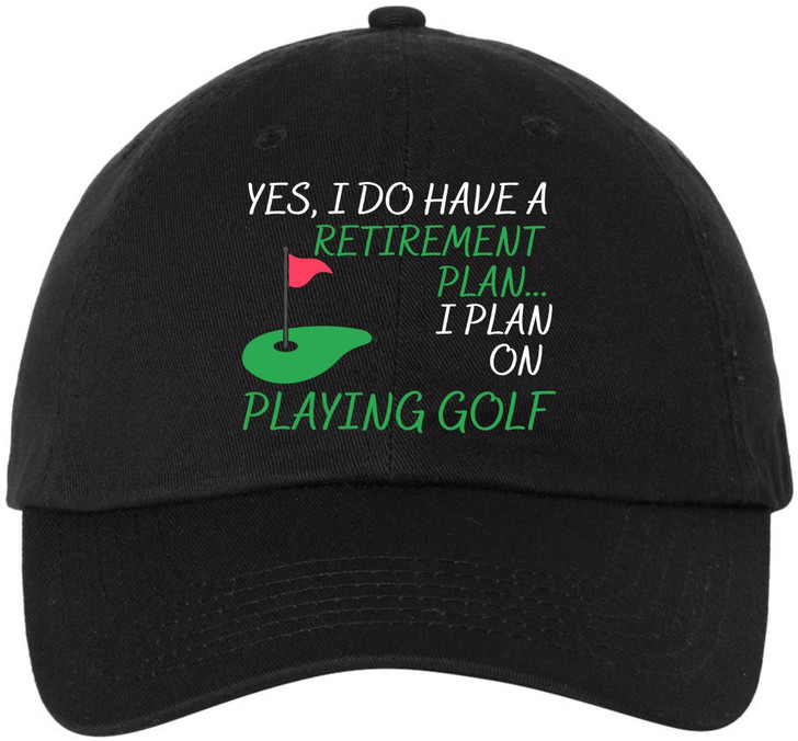 Golf Embroidered Baseball Cap | Funny Sports 100% Cotton Adjustable Dad Hat for Men & Women