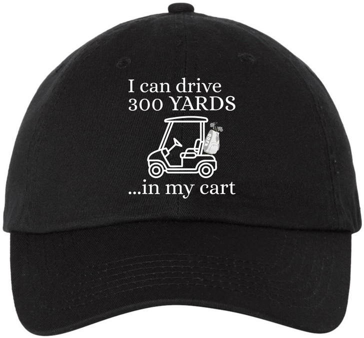 Golf Embroidered Baseball Cap | Funny Sports 100% Cotton Adjustable Dad Hat for Men & Women