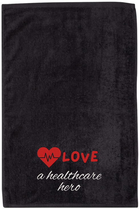 Embroidered Hand Towels - LOVE a Healthcare Hero & Not All Superheroes Wear Capes 100% Cotton Towel