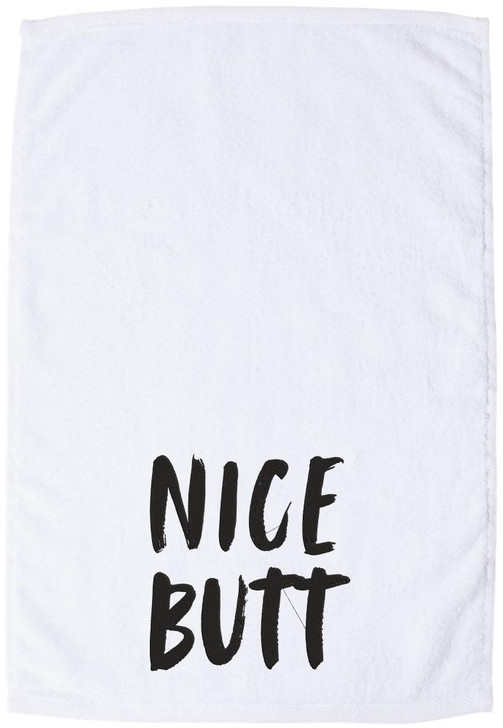 Nice Butt Embroidered 100% Cotton Hemmed Edges Funny Hand Towel