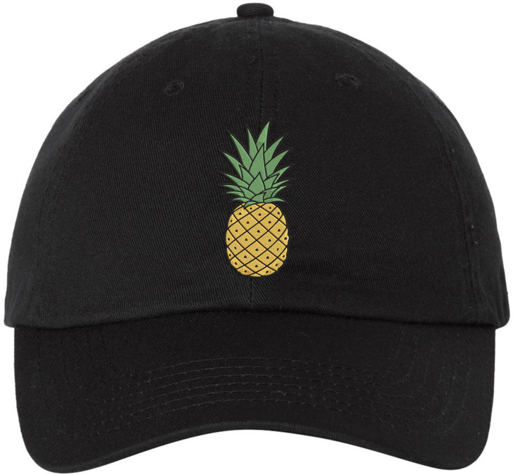 Pineapple Hat Embroidered Baseball Cap Tropical Beach Vacation Adjustable Cotton Dad Hat