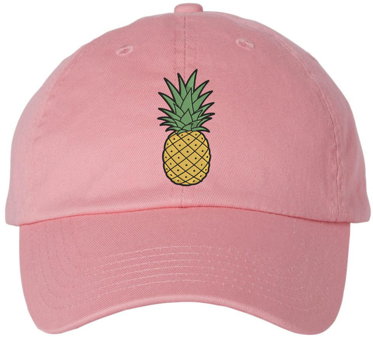 Pineapple Hat Embroidered Baseball Cap Tropical Beach Vacation Adjustable Cotton Dad Hat