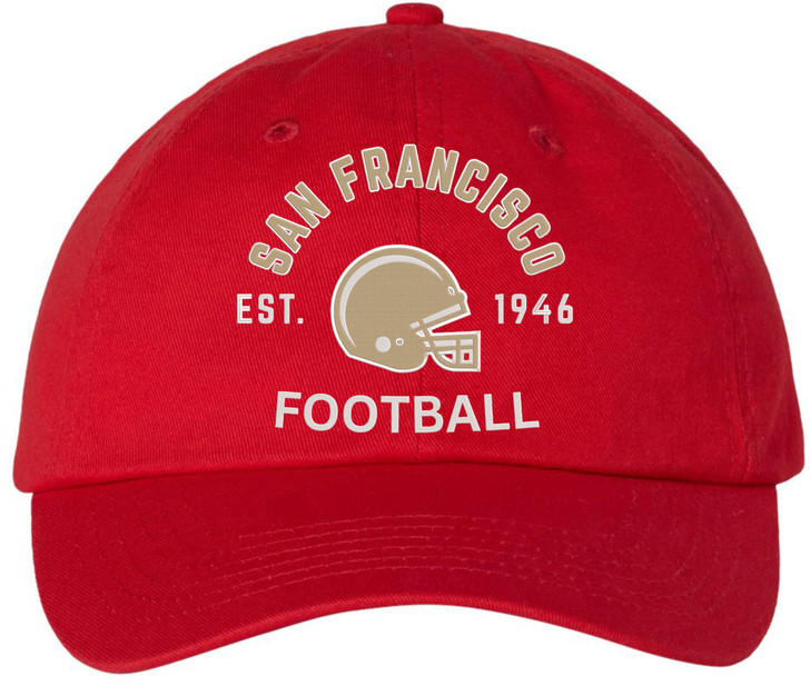 Football Team Dad Hat USA Embroidered Cotton Cap Adjustable Buckle National League Color Helmet Fan Hat
