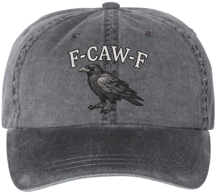 F-CAW-F Embroidered Baseball Cap Funny Crow Adjustable Dad Hat
