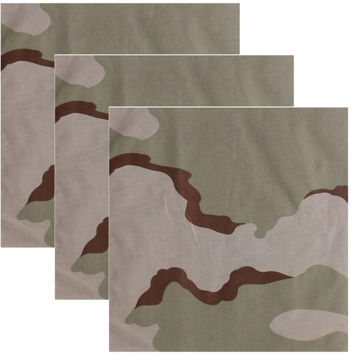ARMYU Camouflage Military Bandana 3 Pack 22x22 Cotton Camo Head Scarf Do Rag Tactical Hunting Face Wrap