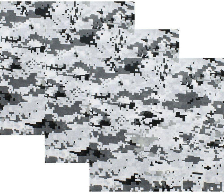 ARMYU Camouflage Military Bandana 3 Pack 22x22 Cotton Camo Head Scarf Do Rag Tactical Hunting Face Wrap
