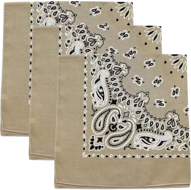 Trainmen Paisley Bandanas Head Scarf Do-rag 100% Cotton Bandanna Head Cover 22" x 22", 3 Pack