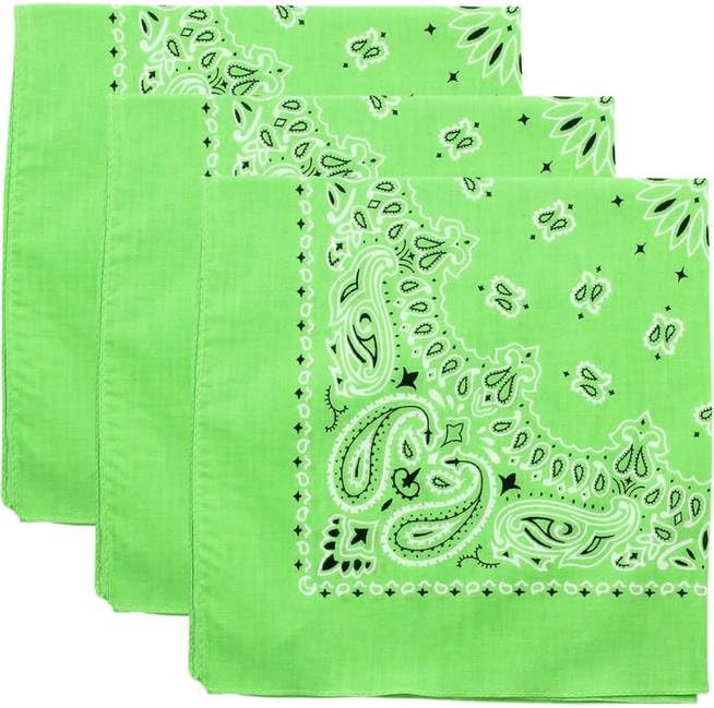 Trainmen Paisley Bandanas Head Scarf Do-rag 100% Cotton Bandanna Head Cover 22" x 22", 3 Pack
