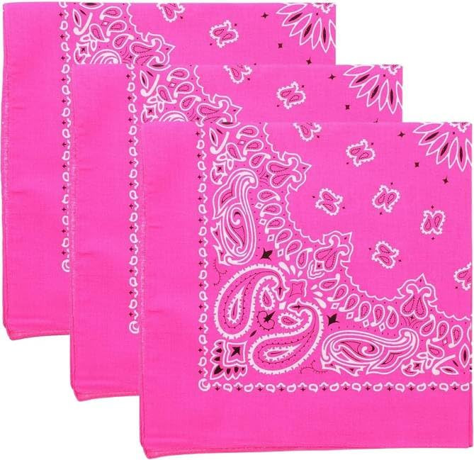Trainmen Paisley Bandanas Head Scarf Do-rag 100% Cotton Bandanna Head Cover 22" x 22", 3 Pack