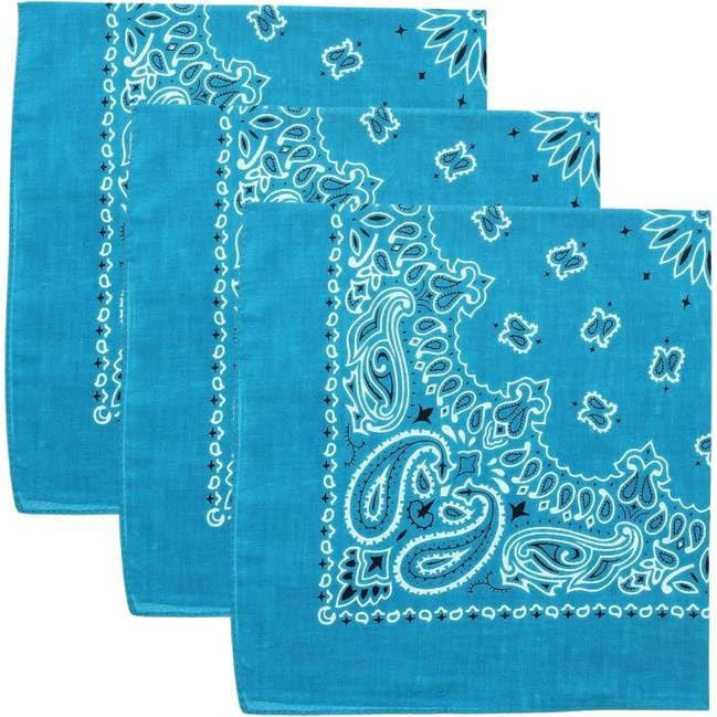 Trainmen Paisley Bandanas Head Scarf Do-rag 100% Cotton Bandanna Head Cover 22" x 22", 3 Pack