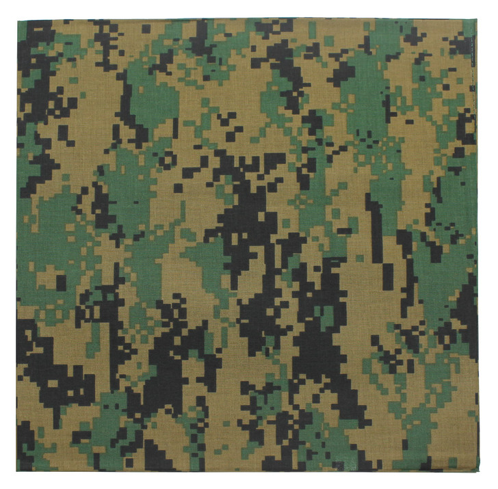 Camouflage Jumbo 27" Bandana Tactical 100% Cotton Bandanna Head Scarf Do-rag Face Cover 3-Pack