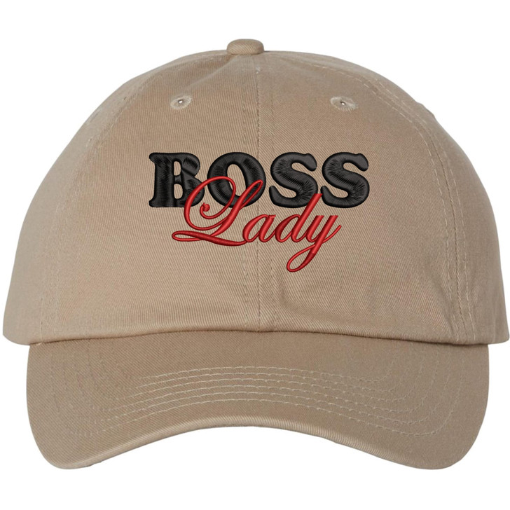 Boss Lady Embroidered Soft Cotton Dad Hat - High Quality Adjustable Cap for Women