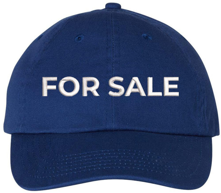 For Sale Sign Embroidered Dad Hat | Adjustable Funny Gift Baseball Cap for Men and Women