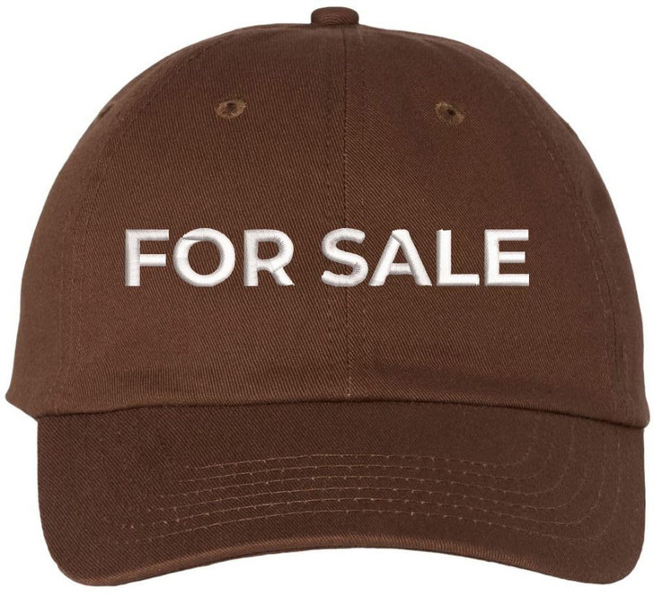 For Sale Sign Embroidered Dad Hat | Adjustable Funny Gift Baseball Cap for Men and Women
