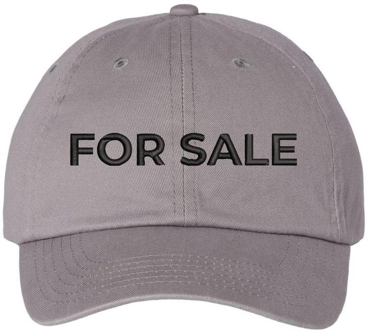 For Sale Sign Embroidered Dad Hat | Adjustable Funny Gift Baseball Cap for Men and Women