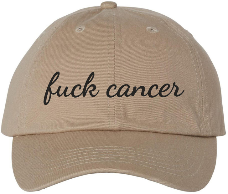 Fuck Cancer Embroidered Baseball Cap | Anti-Cancer Awareness Cotton Dad Hat Support Cancer Fighters & Survivors