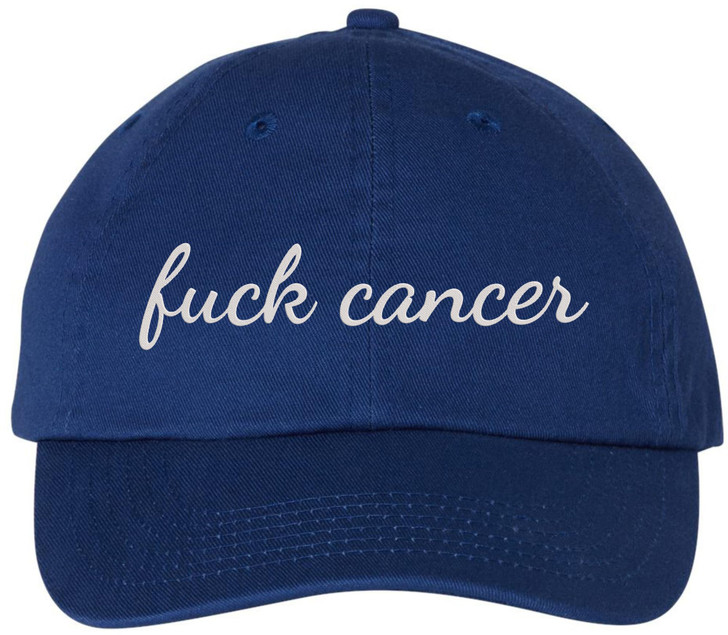 Fuck Cancer Embroidered Baseball Cap | Anti-Cancer Awareness Cotton Dad Hat Support Cancer Fighters & Survivors