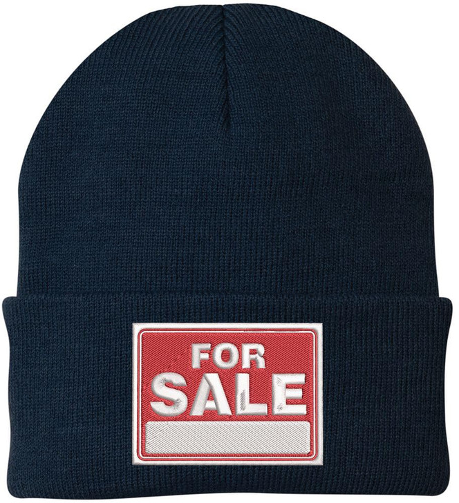 FOR SALE Sign Embroidered Beanie Hat Adjustable Warm Skull Winter Cap