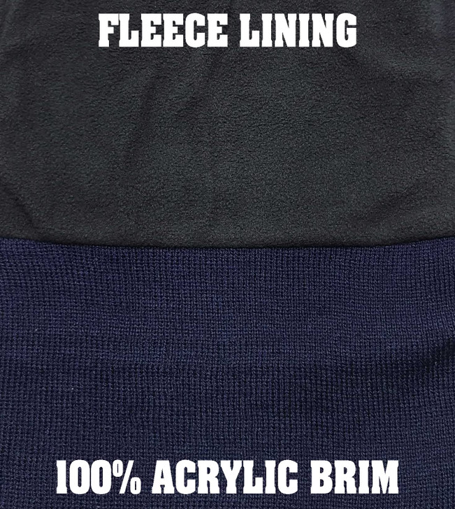 SECURITY Beanie FLEECE Lined Hat Warm LARGE EMBROIDERY Winter Watch Cap Winter Security Uniform Hat