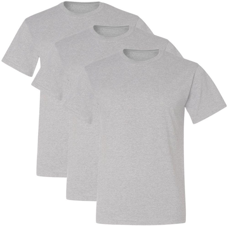 Solid Color Military Style T-Shirts | Poly/Cotton Army Short Sleeve Crewneck Tee Shirts | 3 Pack
