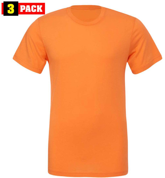 Solid Color Military Style T-Shirts | 100% Cotton Ring Spun Army Color Short Sleeve Crewneck Tee Shirts | 3 Pack