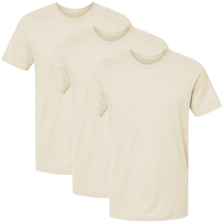 Solid Color Military Style T-Shirts | 100% Cotton Ring Spun Army Color Short Sleeve Crewneck Tee Shirts | 3 Pack