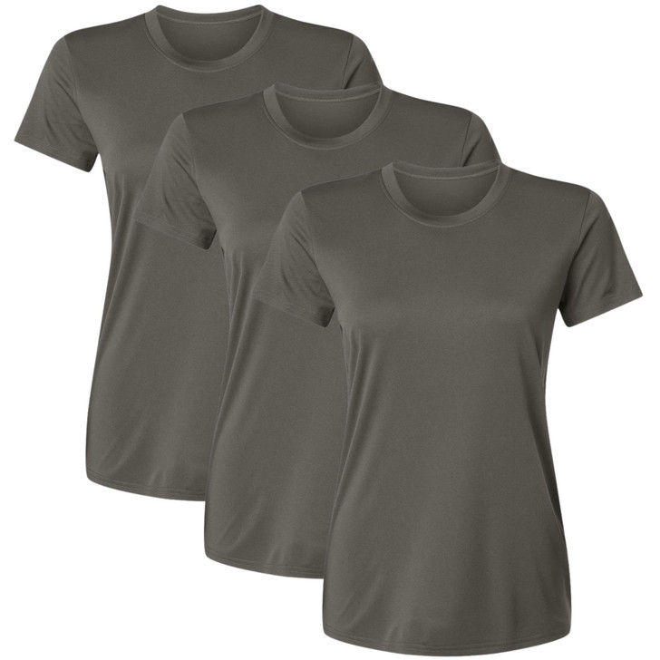 3 Pack Women's Performance Quick Dry Athletic Tactical T-Shirts Running Workout Army Short Sleeve Shirts