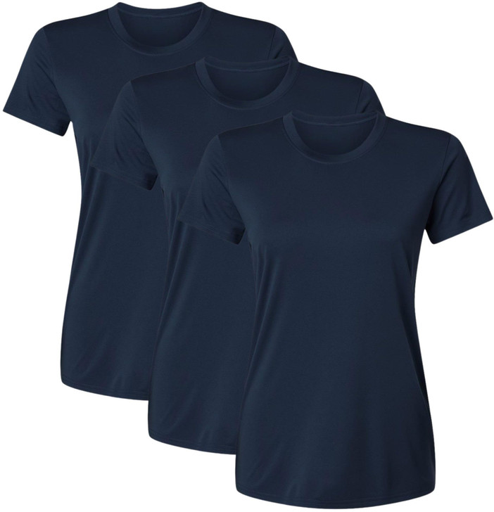 3 Pack Women's Performance Quick Dry Athletic Tactical T-Shirts Running Workout Army Short Sleeve Shirts