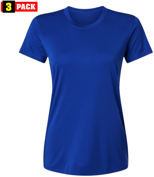 3 Pack Women's Performance Quick Dry Athletic Tactical T-Shirts Running Workout Army Short Sleeve Shirts
