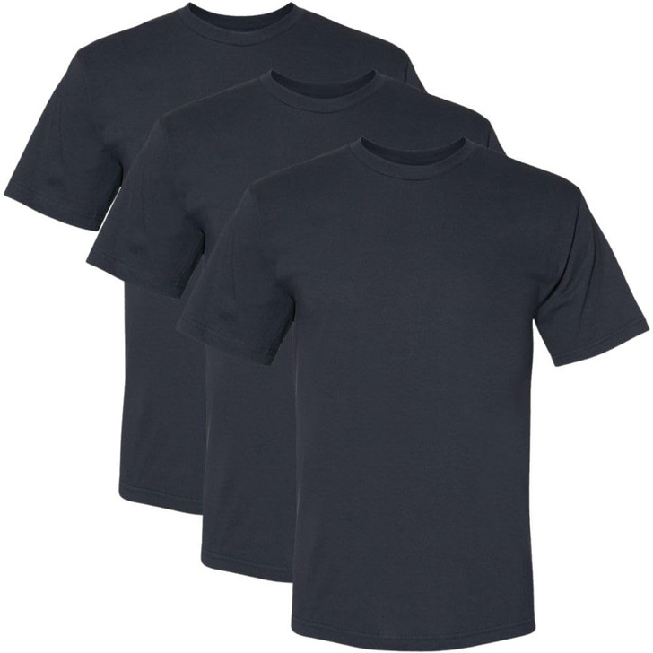 US Military Solid Color T-Shirts | 100% Cotton Made in USA Shirts | Short Sleeve Crewneck Tees 3 PACK
