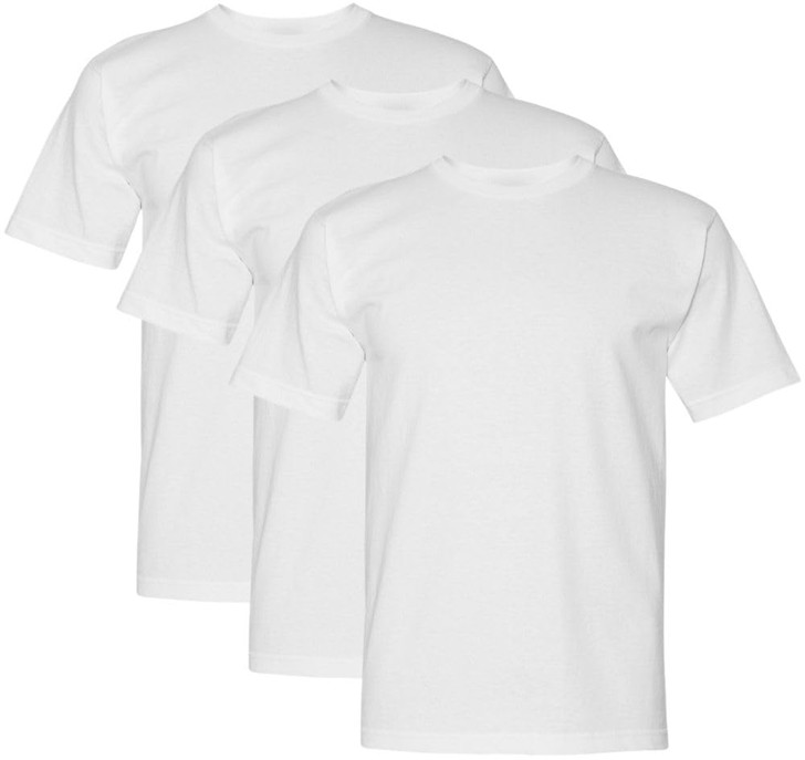 US Military Solid Color T-Shirts | 100% Cotton Made in USA Shirts | Short Sleeve Crewneck Tees 3 PACK