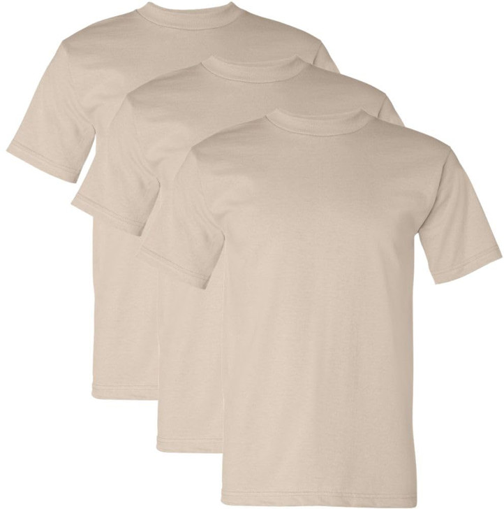 US Army Heavyweight Solid Color T-Shirts | Made in USA 100% Cotton Heavy Weight Crewneck Shirts | 3 Pack