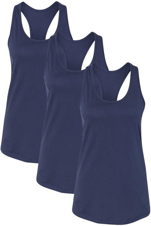 Jersey Racerback Tank Top Set | Relaxed Fit Athletic Running Yoga Tanks Tops, Womens, 3 Pack