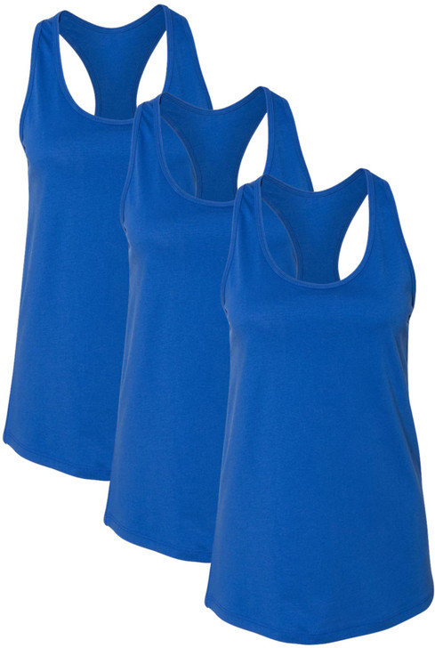 Jersey Racerback Tank Top Set | Relaxed Fit Athletic Running Yoga Tanks Tops, Womens, 3 Pack