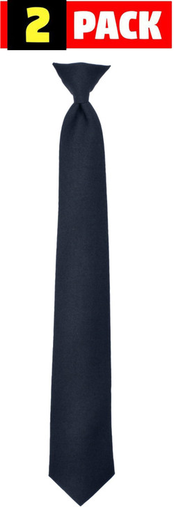 2 Pack Police Clip-On Uniform Tie Breakaway Law Enforcement Security Necktie 100% Polyester