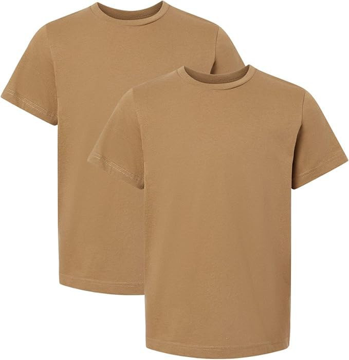 Kids Camouflage T-Shirts, 2 Pack - Youth Tactical Military Camo Tee, Soft & Comfortable Army Tees for Boys & Girls