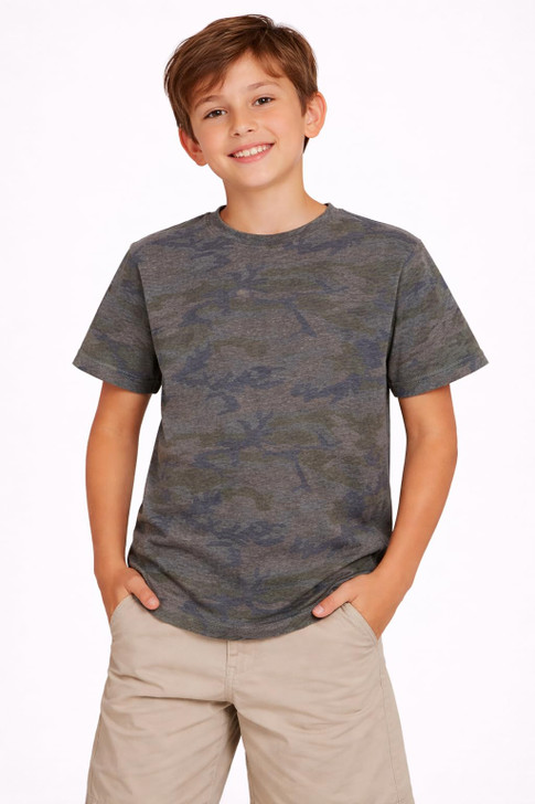 Kids Camouflage T-Shirts, 2 Pack - Youth Tactical Military Camo Tee, Soft & Comfortable Army Tees for Boys & Girls