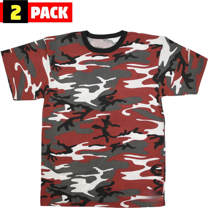 Kids Camouflage T-Shirts, 2 Pack - Youth Tactical Military Camo Tee, Soft & Comfortable Army Tees for Boys & Girls