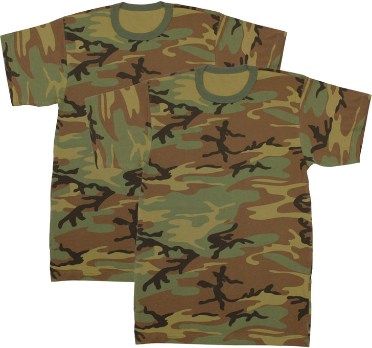 Kids Camouflage T-Shirts, 2 Pack - Youth Tactical Military Camo Tee, Soft & Comfortable Army Tees for Boys & Girls