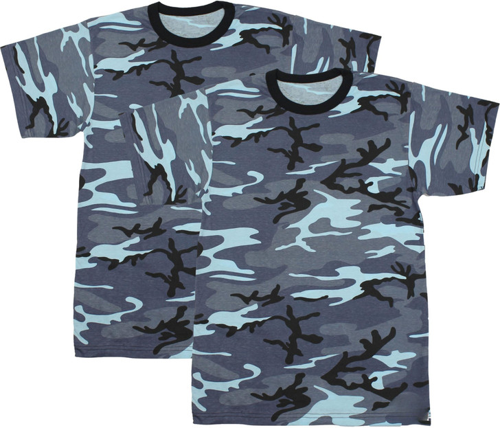Kids Camouflage T-Shirts, 2 Pack - Youth Tactical Military Camo Tee, Soft & Comfortable Army Tees for Boys & Girls