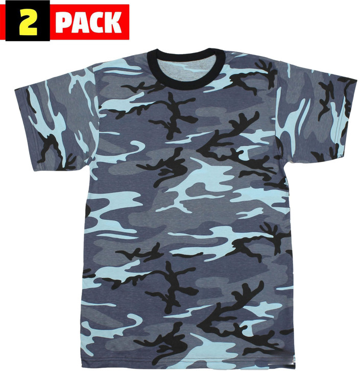 Kids Camouflage T-Shirts, 2 Pack - Youth Tactical Military Camo Tee, Soft & Comfortable Army Tees for Boys & Girls