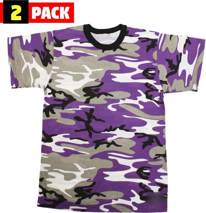 Kids Camouflage T-Shirts, 2 Pack - Youth Tactical Military Camo Tee, Soft & Comfortable Army Tees for Boys & Girls
