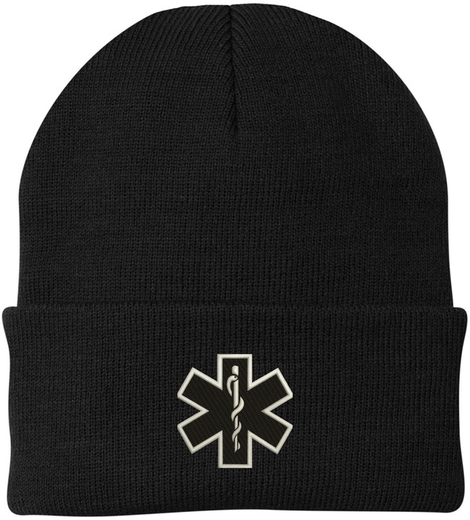 EMS EMT Emergency Medical Star of Life Embroidered Knit Winter Acrylic Unisex Watch Cap Hat