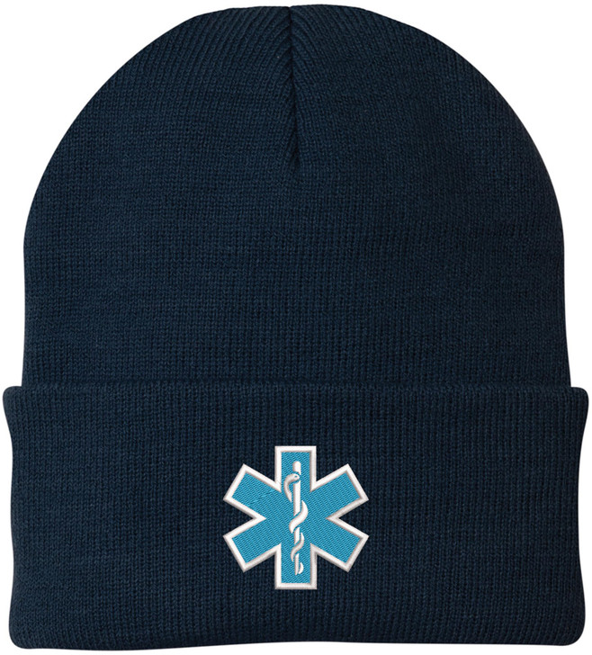 EMS EMT Emergency Medical Star of Life Embroidered Knit Winter Acrylic Unisex Watch Cap Hat